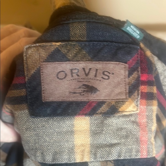 Orvis Men’s Brown Flannel Plaid Shirt Size Medium - Picture 6 of 10